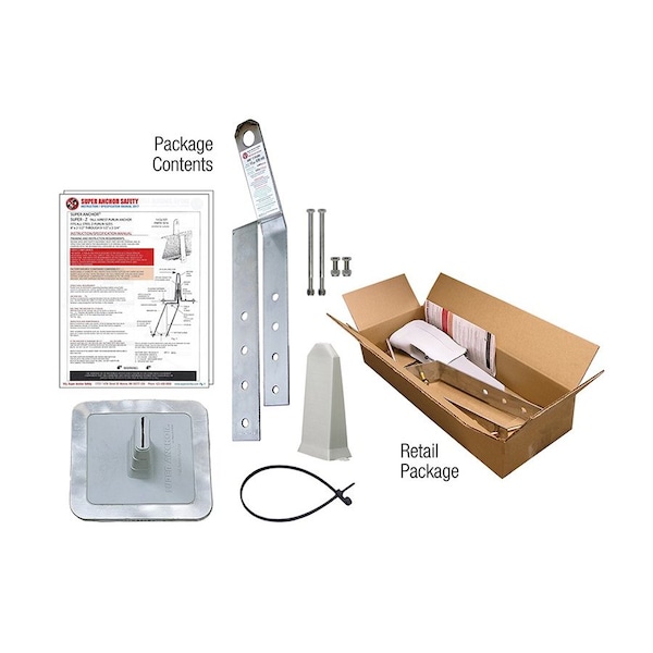 Super Anchor Safety Super Z-Purlin Anchor Kit 11ga. SST. Fits: 8x2" up to 9-1/2x2-3/4" Purlins. Retail Package 2811 - main